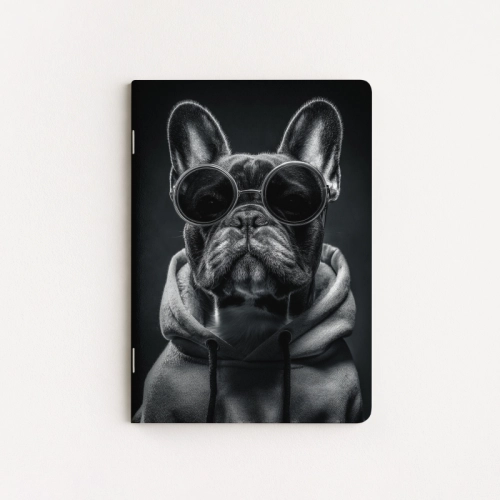 Zeszyt A5 gładki 60 kartek Buldog w bluzie street MaDam Creative