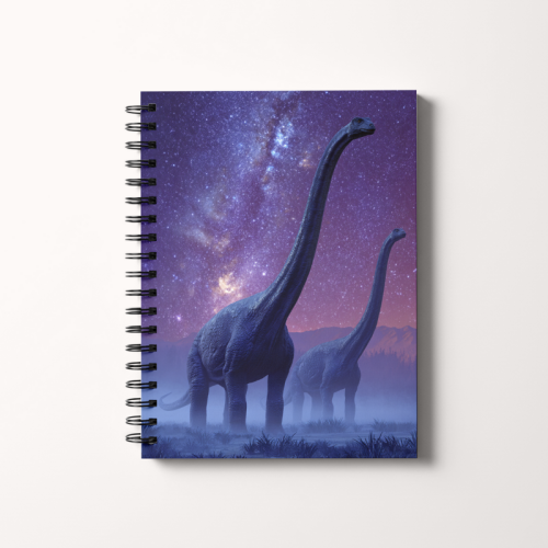 Notes A5 kropki 80 kartek Dinozaury pod gwiazdami MaDam Creative