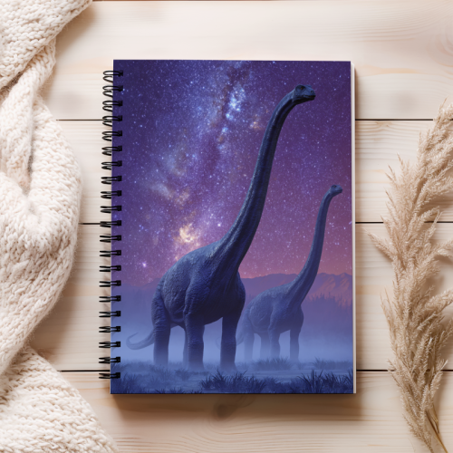 Notes A5 kropki 80 kartek Dinozaury pod gwiazdami MaDam Creative