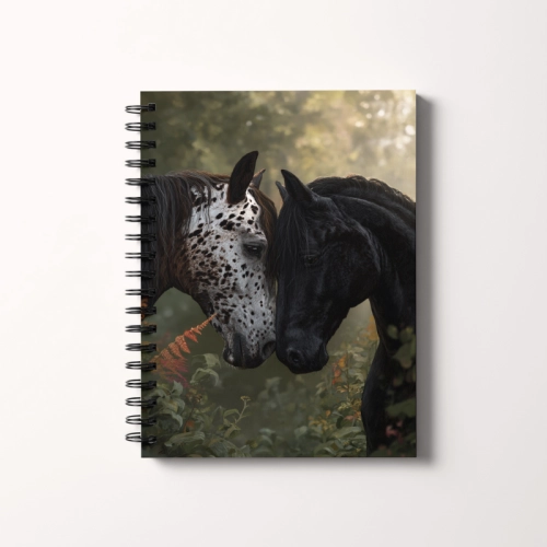 Notes A5 kratka 80 kartek Dwa konie w leśnym świetle MaDam Creative