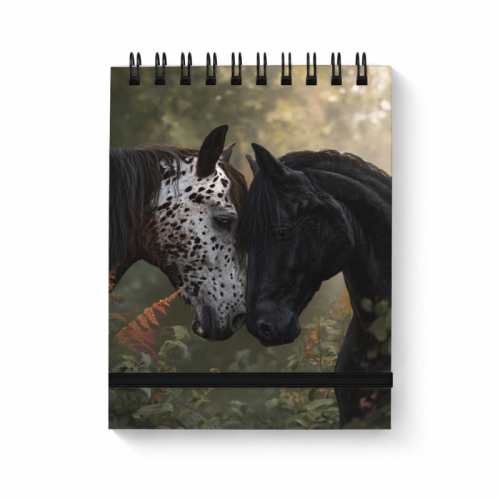 Notes na spirali z gumką A6 80 kartek gładki Dwa konie w leśnym świetle MaDam Creative