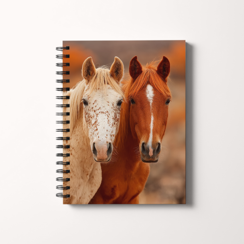 Notes A5 kratka 80 kartek Dwa konie w złotym świetle MaDam Creative