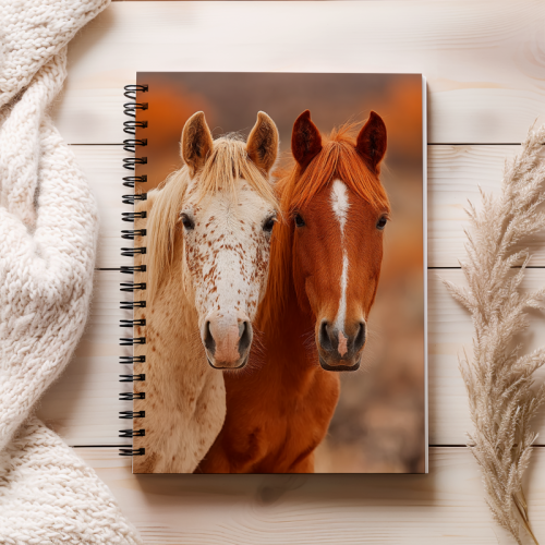 Notes A5 kratka 80 kartek Dwa konie w złotym świetle MaDam Creative