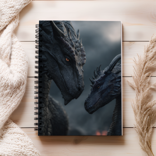 Notes A5 kropki 80 kartek Dwa smoki w cieniu burzy MaDam Creative