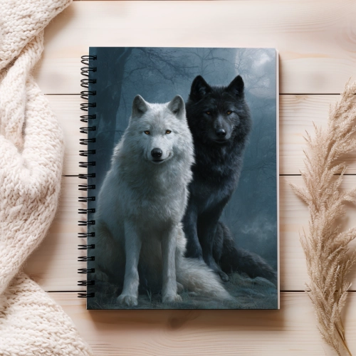 Notes A5 gładki 80 kartek Dwa wilki pod nocnym niebem MaDam Creative (2).png