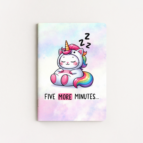 Zeszycik A6 kropki 32 kartki Jednorożec Five More Minutes MaDam Creative
