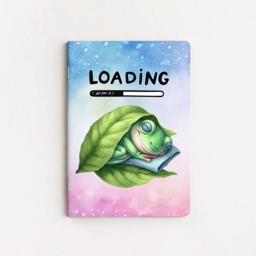 Zeszyt A5 kropki 60 kartek Żabka Loading Funny Pastelowy MaDam Creative
