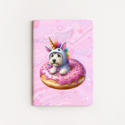 Piesek Jednorożec Donut Różowy 2 MaDam Creative.png