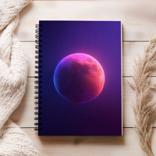 Notes A5 gładki 80 kartek Fioletowa planeta na nocnym niebie MaDam Creative (4).png