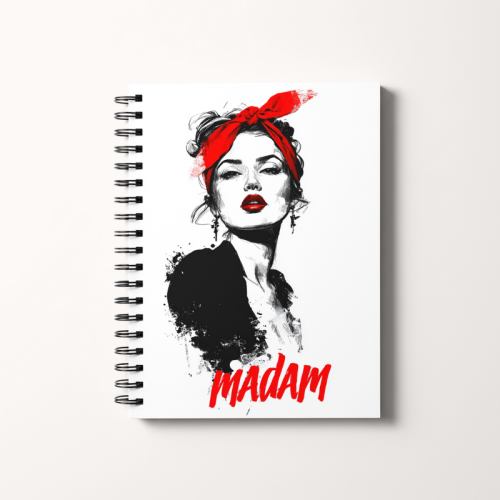 Notes A5 gładki 80 kartek Kobieta w czerwonej chuście MaDam Creative.png