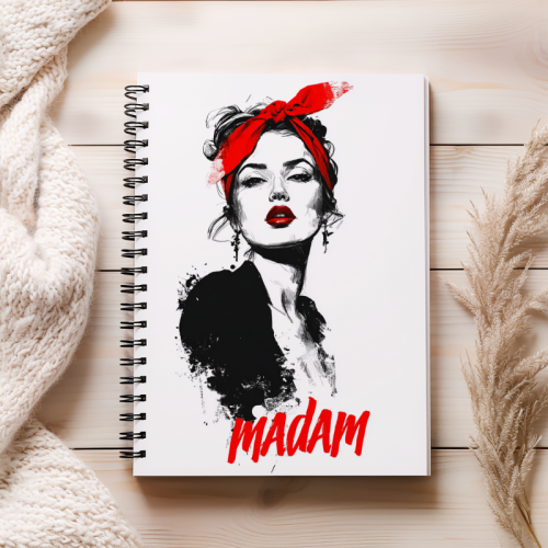 Notes A5 gładki 80 kartek Kobieta w czerwonej chuście MaDam Creative (2).png