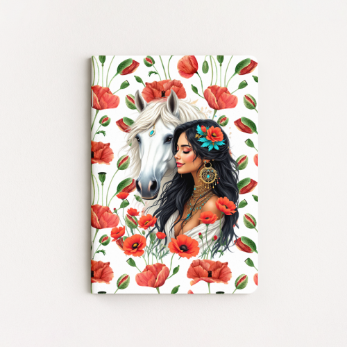 Kobieta z Koniem i Makiem Boho MaDam Creative.png
