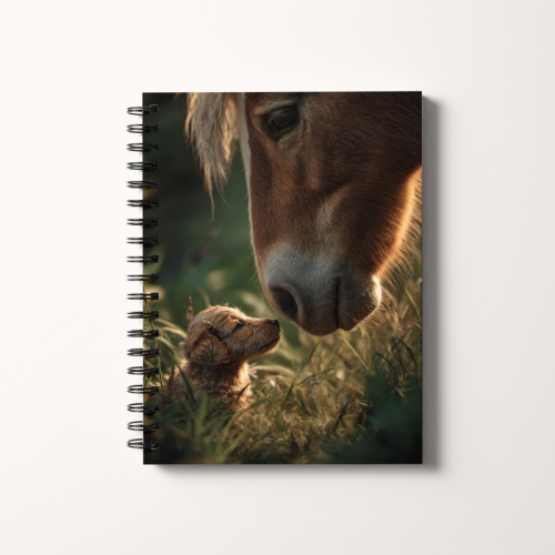 Notes A5 gładki 80 kartek Koń i piesek  przyjaźń MaDam Creative.png