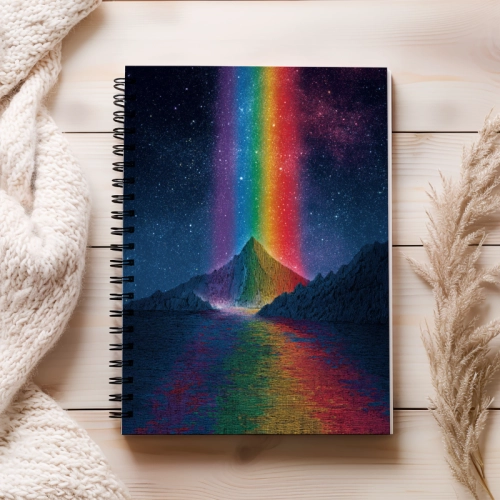 Notes A5 gładki 80 kartek Kosmiczna tęcza nad jeziorem MaDam Creative (2).png
