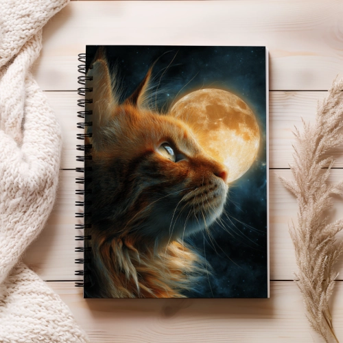 Notes A5 gładki 80 kartek Kotek w świetle pełni księżyca MaDam Creative (2).png