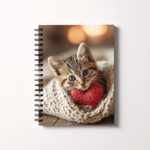 Notes A5 gładki 80 kartek Kotek z czerwonym serduszkiem MaDam Creative.png