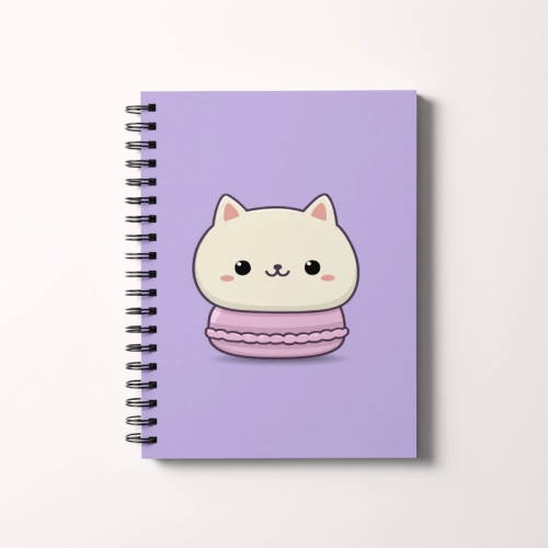 Notes A5 gładki 80 kartek Kotek z makaronikiem MaDam Creative.png