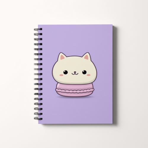 Notes A5 gładki 80 kartek Kotek z makaronikiem MaDam Creative.png