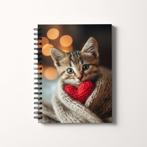 Notes A5 gładki 80 kartek Kotek z serduszkiem love MaDam Creative.png