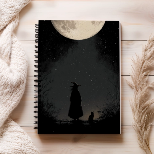 Notes A5 gładki 80 kartek Samotna postać pod księżycem MaDam Creative.png