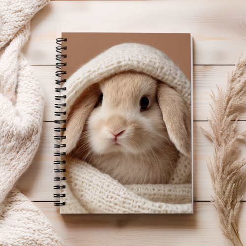Notes A5 gładki 80 kartek Króliczek w miękkim kapturku MaDam Creative (2).png