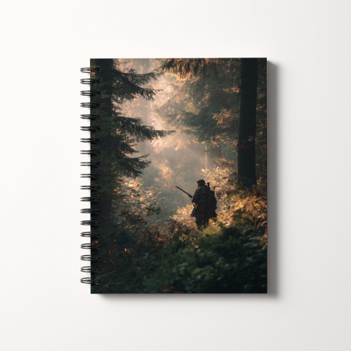 Notes A5 gładki 80 kartek Tajemnicza postać w leśnym świetle MaDam Creative.png