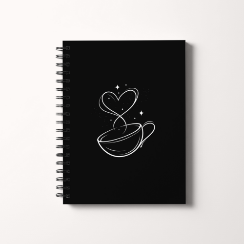Notes A5 gładki 80 kartek Minimalistyczna filiżanka z sercem MaDam Creative.png