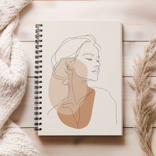 Notes A5 gładki 80 kartek Subtelny profil kobiety MaDam Creative (2).png