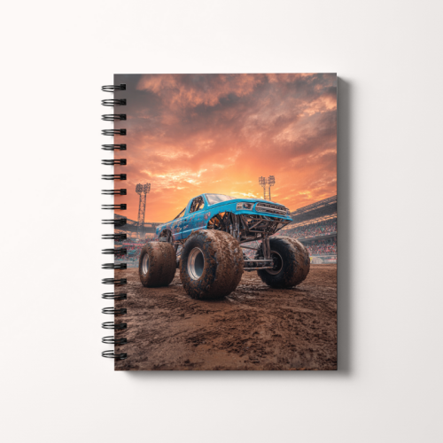 Notes A5 gładki 80 kartek Monster truck na pustynnym torze MaDam Creative.png
