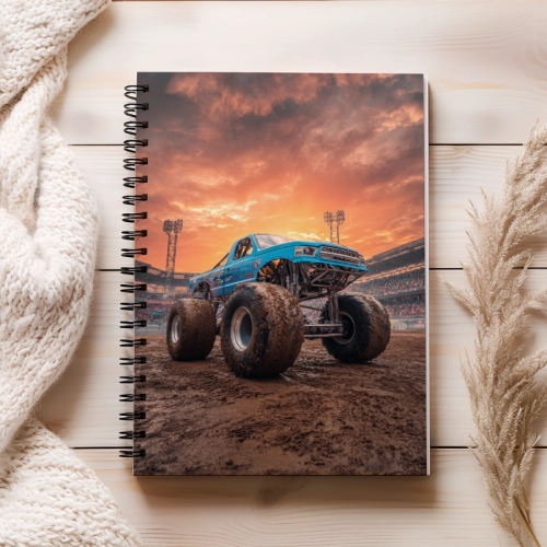 Notes A5 gładki 80 kartek Monster truck na pustynnym torze MaDam Creative (2).png