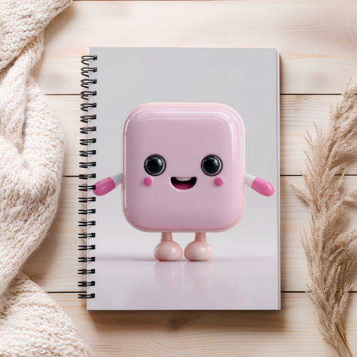 Notes A5 gładki 80 kartek Słodki marshmallow różowy MaDam Creative (2).png