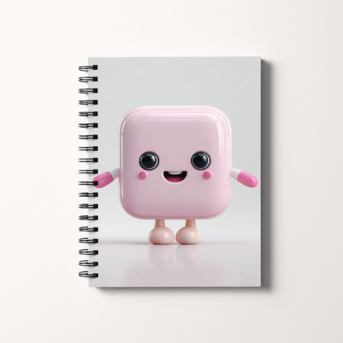 Notes A5 gładki 80 kartek Słodki marshmallow różowy MaDam Creative.png
