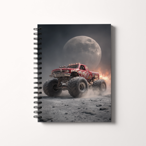 Notes A5 gładki 80 kartek Monster truck pod pełnią księżyca MaDam Creative.png