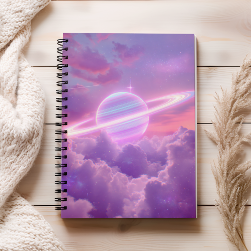 Notes A5 gładki 80 kartek Neonowa planeta nad chmurami MaDam Creative (2).png
