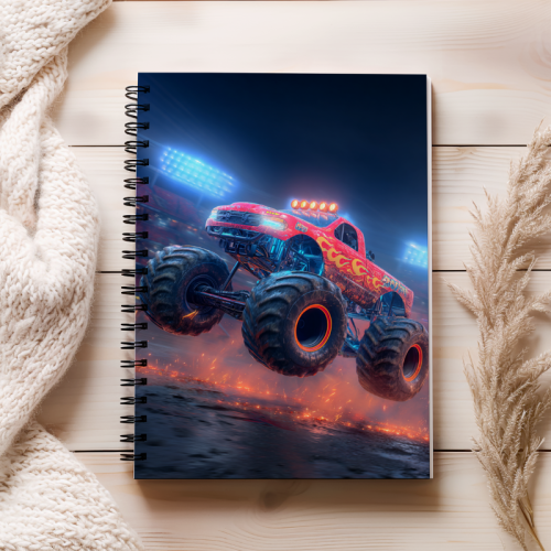 Notes A5 gładki 80 kartek Neonowy monster truck nocą MaDam Creative (2).png