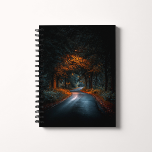 Notes A5 gładki 80 kartek Nocna droga w złotym świetle MaDam Creative.png