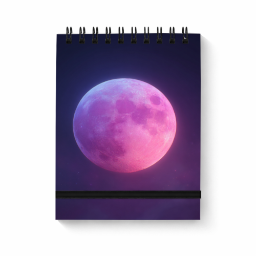Różowy księżyc na nocnym niebie MaDam Creative.png