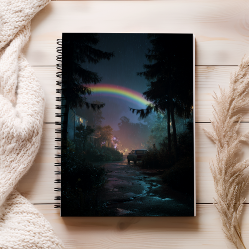 Notes A5 gładki 80 kartek Nocny las z tęczą MaDam Creative (2).png