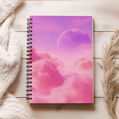 Notes A5 gładki 80 kartek Różowe pastelowe niebo MaDam Creative (2).png