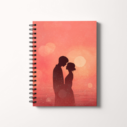 Notes A5 gładki 80 kartek Para o pastelowym zachodzie słońca MaDam Creative.png