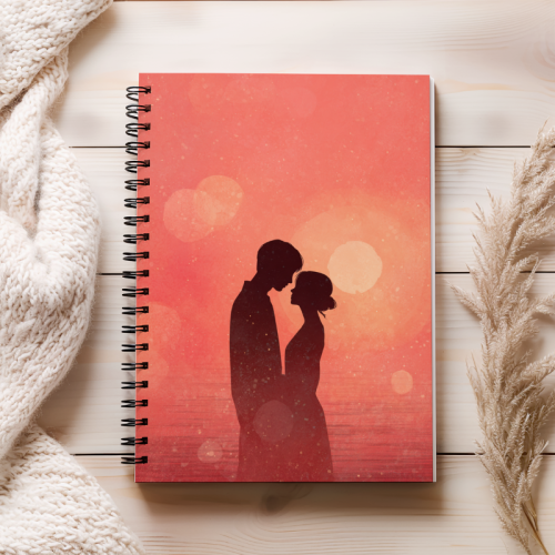 Notes A5 gładki 80 kartek Para o pastelowym zachodzie słońca MaDam Creative (2).png