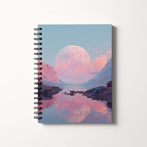 Notes A5 gładki 80 kartek Pastelowa planeta nad krajobrazem MaDam Creative.png