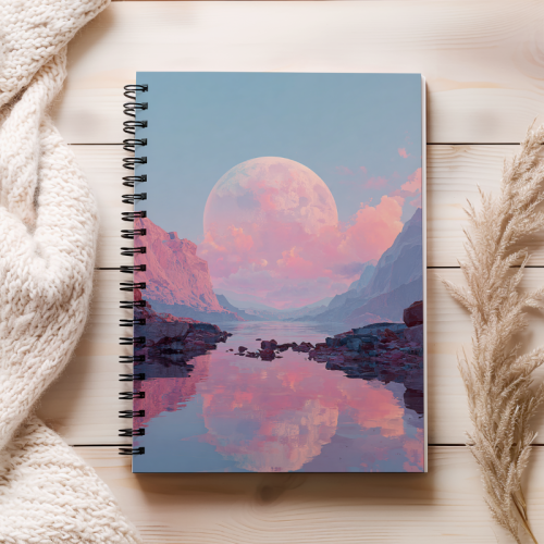 Notes A5 gładki 80 kartek Pastelowa planeta nad krajobrazem MaDam Creative (2).png