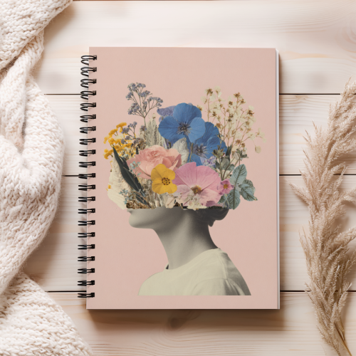 Notes A5 gładki 80 kartek Portret kobiety z kwiatową koroną MaDam Creative (2).png