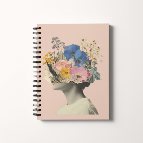 Notes A5 gładki 80 kartek Portret kobiety z kwiatową koroną MaDam Creative.png