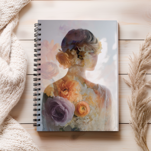Notes A5 gładki 80 kartek Portret kobiety z kwiatami MaDam Creative (2).png