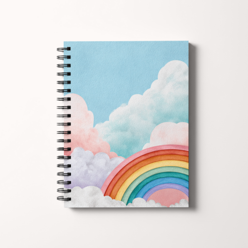 Notes A5 gładki 80 kartek Pastelowe chmurki z tęczą MaDam Creative.png