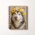 Notes A5 gładki 80 kartek Piesek husky w kwiatowym wianku MaDam Creative.png