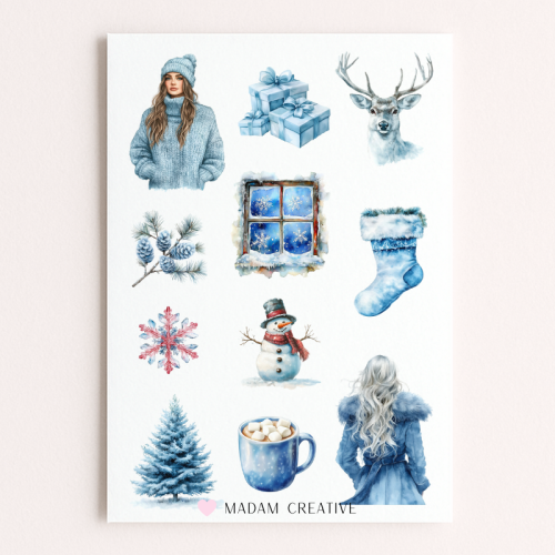 Naklejki Foliowe 13x19 Zimowa Kraina Czarów – Świąteczny klimat MaDam Creative