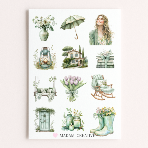 Naklejki Foliowe 13x19 Kwitnąca Weranda – Wiosenne dekoracje MaDam Creative